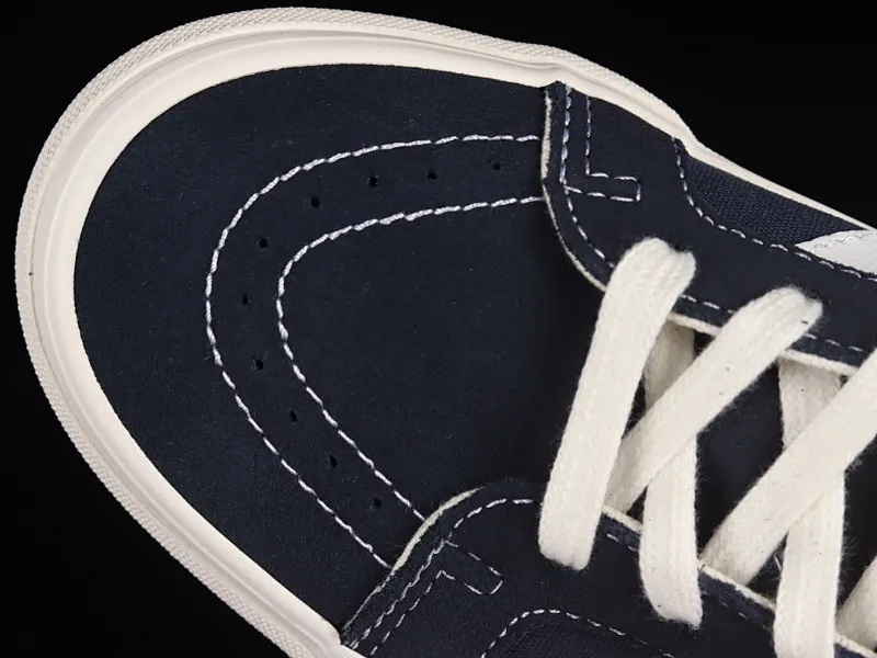All categories Vans Vans series Vans Mid Vans China Vans Sk8-Mid Reissue Navy mid-top casual vulcanized canvas sneakers VN0A32QZ9G6